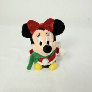 Disney Minnie Mouse Red Christmas Themed Wind Up Plush Toy EVA Foam JPL2740